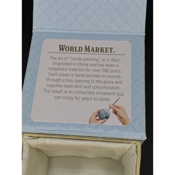 World Market Li Bien Glass Ornament Butterfly & Flowers - Picture 11 of 12